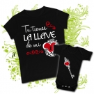 Camiseta MAMA TU TIENES LA LLAVE DE MI.. + Body CORAZ�N BC