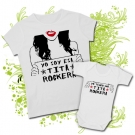 Camiseta YO SOY ESA TITA ROCKERA + Body YO TENGO UNA TITA ROCKERA WC