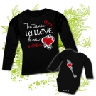 Camiseta MAMA TU TIENES LA LLAVE DE MI.. + Body CORAZ�N BL