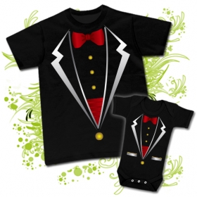 Camiseta PAPA FRAC PAJARITA + Body  beb&eacute; FRAC PAJARITA
