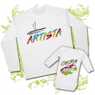 Camiseta PAPA ARTISTA PINCELES + Body beb� OBRA DE ARTE