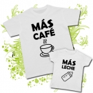 Camiseta PAPA M�S CAF� + Camiseta M�S LECHE