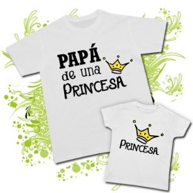 Camiseta PAP&Aacute; DE UNA PRINCESA + Camiseta PRINCESA
