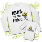 Camiseta PAP DE UNA PRNCIPE CORONA + Body beb PRNCIPE CORONA