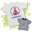 Camiseta PAPA CAPITN + Camiseta BEBES PRIMER OFICIAL (beb) 