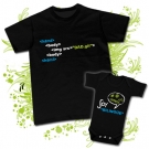 Camiseta PAPA INFORMATICO + Body beb� SOY BILING�E INFORMATICO
