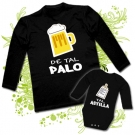 Camiseta PAPA DE TAL PALO ( Beer) + Body TAL ASTILLA ( Milk )