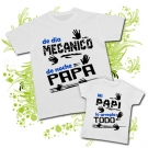 Camiseta DE D�A MECANICO DE NOCHE PAPA + Camiseta MI PAPI LO ARREGLA TODO