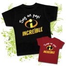 Camiseta PAPA SOY UN PAPI INCRE�BLE + Camiseta TENGO UN PAPI INCRE�BLE