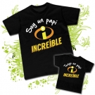 Camiseta SOY UN PAPI INCRE�BLE + Camiseta TENGO UN PAPI INCRE�BLE H�ROES
