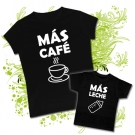 Camiseta MAMA M�S CAF� + Camiseta M�S LECHE