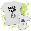 Camiseta MAMA MS CAF + Body beb MS LECHE