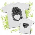 Camiseta PAPA HUELLA + Camiseta PEQUE HUELLA CORAZ�N
