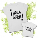 Camiseta mam� HOLA BEB� + Camiseta HOLA MAM�