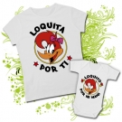 Camiseta LOQUITA POR TI + Body LOQUITO POR MI MAMI (ni�o)