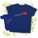 Camiseta PAPA CORAZ�N SPIDER + Body BABY SPIDERMAN