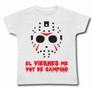 Camiseta EL VIERNES ME VOY DE CAMPING (Máscara)