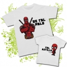 Camiseta PAPA DE TAL PALO Deadpool + Camiseta TAL ASTILLA Deadpool
