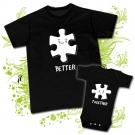 Camiseta PAPA PUZLE (Better) + Body PUZLE (Together)