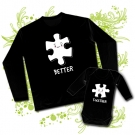 Camiseta PAPA PIEZA PUZLE (Better) + Body PIEZA PUZLE (Together)