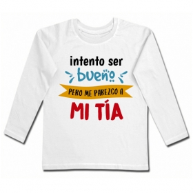 Camiseta INTENTO SER BUENO PERO ME PAREZCO A MI T&Iacute;A