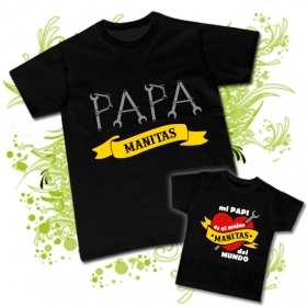 Camiseta PAPA LLAVES + Camiseta EL MEJOR MANITAS DEL MUNDO