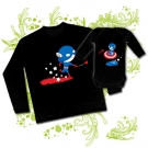 Camiseta PAPA CAPITAN AMERICA + Body beb� CAPITAN AMERICA