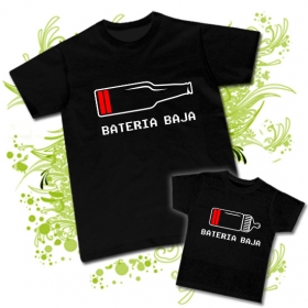 Camiseta PAPA BATERIA BAJA + Camiseta BATERIA BAJA