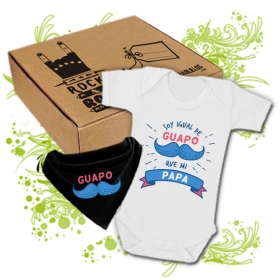 Pack Body SOY IGUAL DE GUAPO QUE MI PAPA + Secababitas BIGOTE