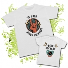 Camiseta PAPA YO HAGO BEBES ROCKEROS + Camiseta BEBE ROCKERO