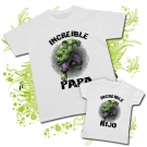 Camiseta PAPA INCREIBLE + Camiseta INCREIBLE HIJO