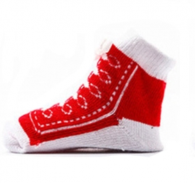Calcetines beb&eacute; Zapatillas rojas