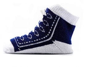 Calcetines beb&eacute; Zapatillas azules