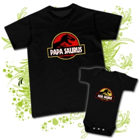 Camiseta PAPA SAURUS + Body HIJA/JO SAURUS 