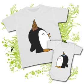 Camiseta PAPA PING&Uuml;INO + Body beb&eacute; PING&Uuml;INO 