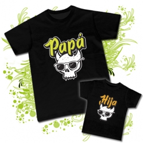 Camiseta PAPA SKULL GAFAS + Camiseta HIJA GAFAS