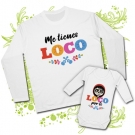 Camiseta ME TIENES LOCO + Body LOCO POR TI ( guitarras )