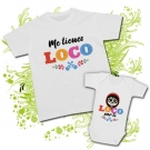 Camiseta ME TIENES LOCO + Body LOCO POR TI