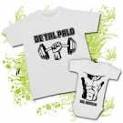 Camiseta PAPA DE TAL PALO + Body beb� TAL ASTILLA GYM