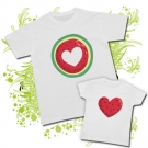 Camiseta PAPA SAND�A +Camiseta SAND�A CORAZ�N 