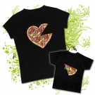 Camiseta MAMA CORAZ�N PIZZA + Camiseta PORCI�N PIZZA 
