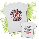 Camiseta MAMA PROHIBIDO DORMIR + Camiseta NO VAS A DORMIR...