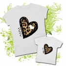 Camiseta MAMA CORAZ�N + Camiseta MINI YO (Leopard) 