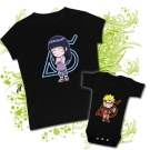 Camiseta mam� HINATA + Body beb� NARUTO