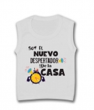 Camiseta sin mangas SOY EL NUEVO DESPERTADOR DE LA CASA