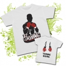 Camiseta PAPA BOXING + Camiseta TRAINING BOXING 