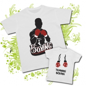 Camiseta PAPA BOXING + Camiseta TRAINING BOXING 