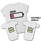 Camiseta MAMÁ + Body MELLIZOS (Bateria)