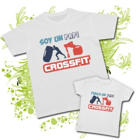 Camiseta SOY UN PAPI CROSSFIT + Camiseta TENGO UN PAPI CROSSFIT  