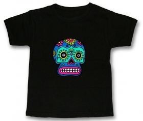 Camiseta Calavera MEXICANA AZUL (Outlet)